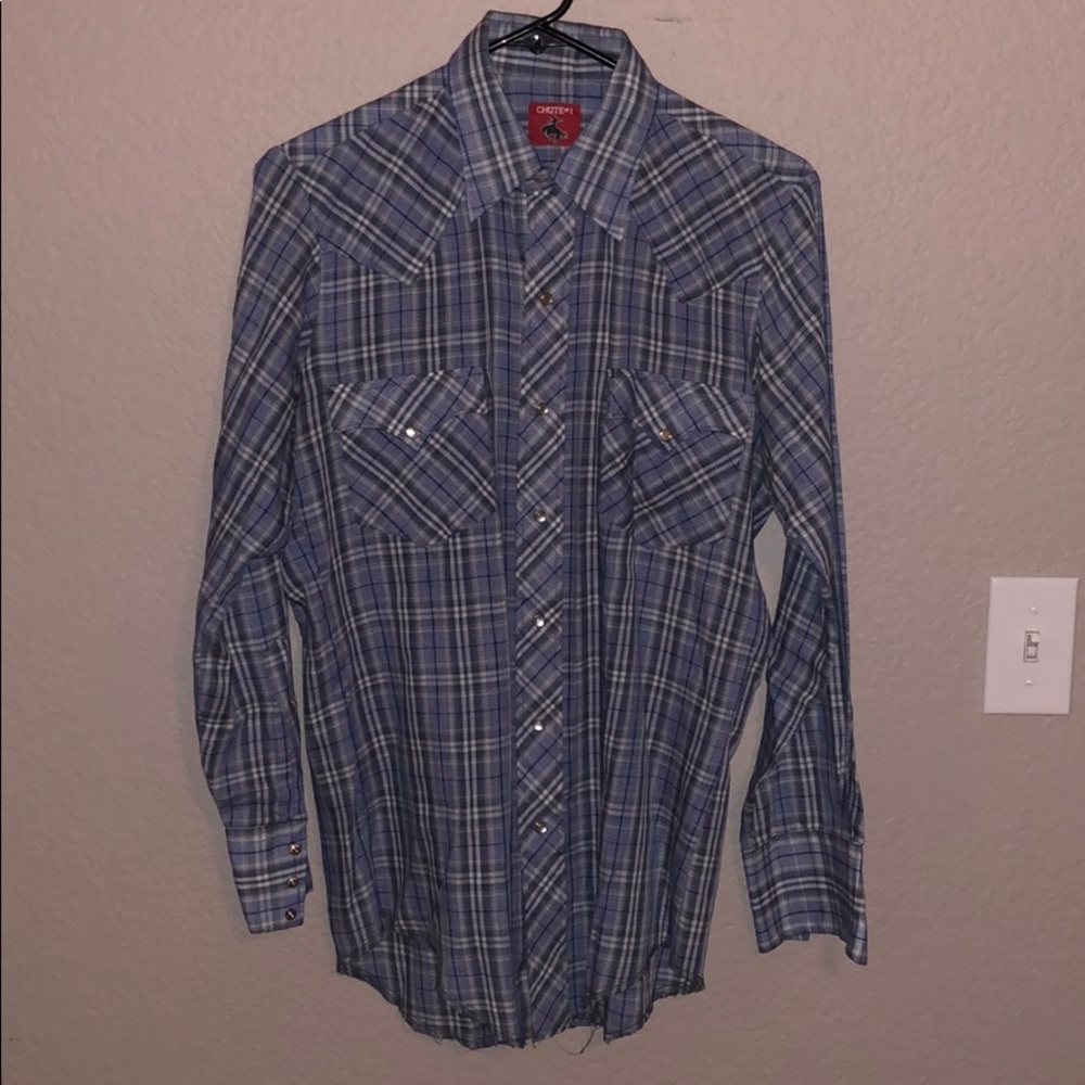 Chute #1 Men’s Blue Bottom Down Shirt